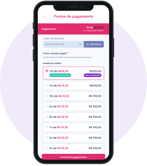 Imagem mostrando um exemplo de formulário de pagamento online'